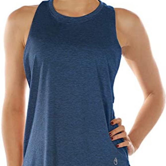 Work Out tank top racerback and exaggerated armholes - Blue color - Size Medium - Picture 9 of 15